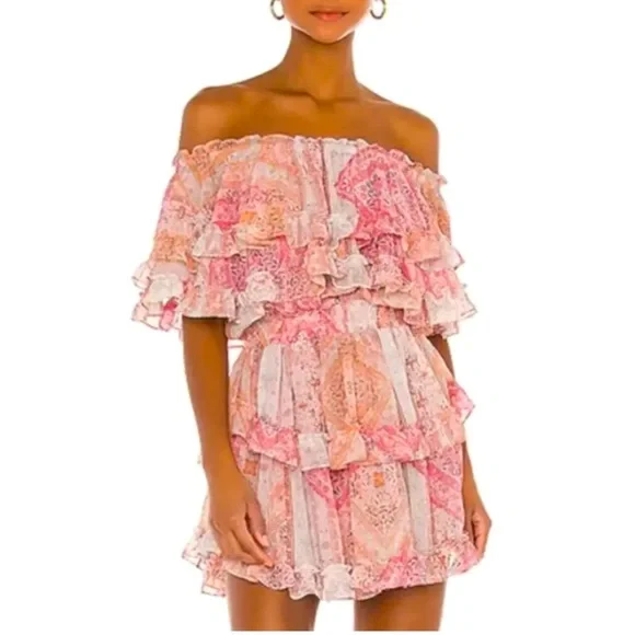 MISA Isella Off Shoulder Mini Dress - Picture 4 of 14